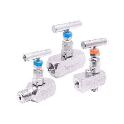 วาล์วเข็มเหล็กคาร์บอน 1/2 "MNPT X FNPT 60000 PSI สำหรับน้ำ