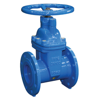 เหล็กหล่อ DN100 PN16 2 Way Flanged Gate Valve DIN ก้านยึดแบบเกลียวยืดหยุ่นได้